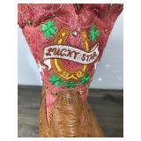 Tony Lama Lucky Star Cow Girl Boots - Size 8.5 B