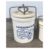 3 - Vintage Kaukauna Klub Cheese Crocks
