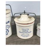 3 - Vintage Kaukauna Klub Cheese Crocks
