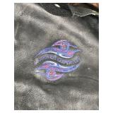 Black Stallion Genuine Leather Jacket - Size XL - Says Southwest Carpenters on the Front