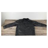 Black Stallion Genuine Leather Jacket - Size XL - Says Southwest Carpenters on the Front