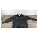 Black Stallion Genuine Leather Jacket - Size XL - Says Southwest Carpenters on the Front