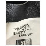 Black Stallion Genuine Leather Jacket - Size XL - Says Southwest Carpenters on the Front