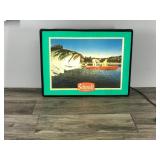 Collectible Schmidt Beer Lighted Beer Sign - Bass about to eat the fisherman in the boat