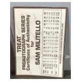 Sam Militello New York Yankees 1992 Leaf Phenoms Autographed Card #BC-16. This item comes with a certificate of authenticity