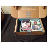 Box of Royals baseball trading cards