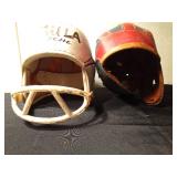 2 Vintage football helmets