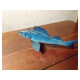 Signed hand carved spearing fish decoy by R. Whittier