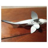 Signed hand carved spearing fish decoy by R. Whittier