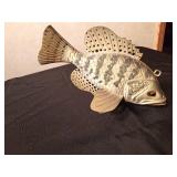 Signed hand carved crappie spearing decoy by R. Whittier