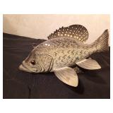 Signed hand carved wood crappie spearing decoy by R. Whittier