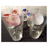 6)-2004 Coca-Cola glasses