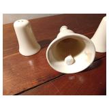 Indy race car bell and salt 7 pepper shaker set