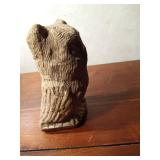 Folk Art carved sandstone owl by Ernest "Popeye" Reed (1919-1985)