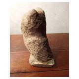 Folk Art carved sandstone owl by Ernest "Popeye" Reed (1919-1985)