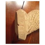 Folk Art carved sandstone owl by Ernest "Popeye" Reed (1919-1985)