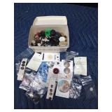 Container of vintage buttons