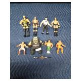 Wrestling figurines including Hulk Hogan