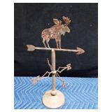 Tabletop moose weathervane