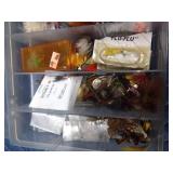 Tackle box of fly-fishing tackle