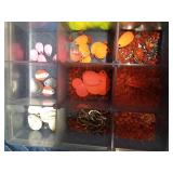Tackle box of parts to make spinners