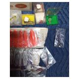 Cigar box of fishing items