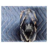 Crystal cross, Temples glass, and a large hourglass