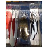 Plastic box of fishing daredevils