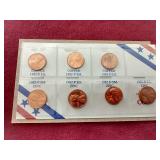 (7) Uncirculated 1982 Penny Variations