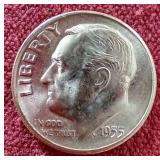 Beautiful Uncirculated 1955-S Silver Roosevelt Dime