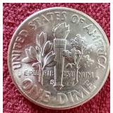 Beautiful Uncirculated 1955-S Silver Roosevelt Dime