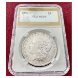 1899 Morgan Dollar - PGA MS64 - TOUGH Date