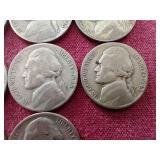 (10) Silver War Nickels