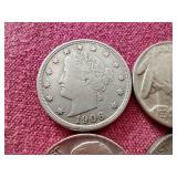 (4) Mixed Nickels - Includes "V", Buffalo & Silver