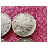(4) Mixed Nickels - Includes "V", Buffalo & Silver
