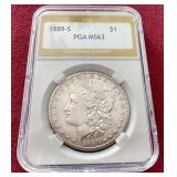 1889-S Morgan Dollar - PGA MS63 - Tough Date!