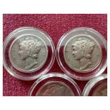 (5) Mercury Dimes