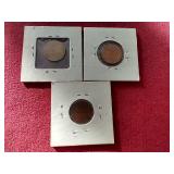 (3) Wheat Pennies With Various Die Errors