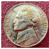 Nice High Grade 1943 Silver War Nickel