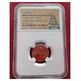 NGC Certified Struck Off Center 2001 Penny