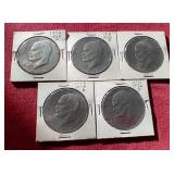 (5) Bicentennial Eisenhower Dollars