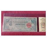 1942 Philippines Emergency Guerilla Issue 2 Pesos Note