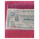 1942 Philippines Emergency Guerilla Issue 2 Pesos Note