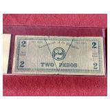 1942 Philippines Emergency Guerilla Issue 2 Pesos Note