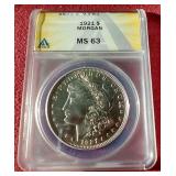 1921 Morgan Dollar - ANACS MS63
