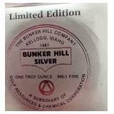 1981 Bunker Hill 1 oz Silver Round