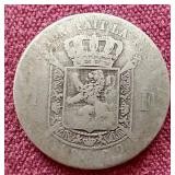 1869 Belgium Silver 1 Franc - King Leopold