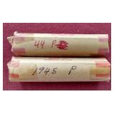 1944 & 1945 Wheat Penny Rolls