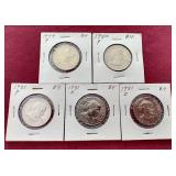(5) Susan B Anthony Dollars - All Different