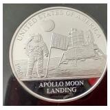 Apollo Moon Landing 1 oz Silver Round